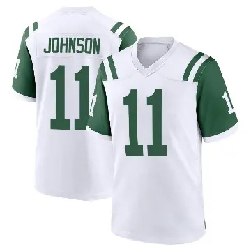 ＃11 Men's Jermaine Johnson White Game New York Jets Classic Alternate Jersey