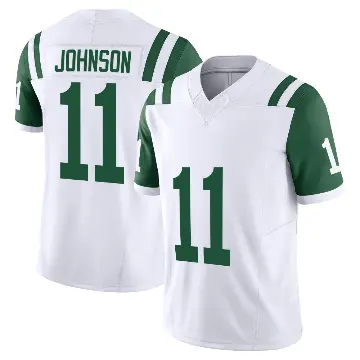 ＃11 Men's Jermaine Johnson White Limited New York Jets Classic Alternate Vapor F.U.S.E. Jersey