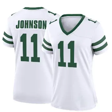 ＃11 Women's Jermaine Johnson White Game New York Jets Legacy Jersey