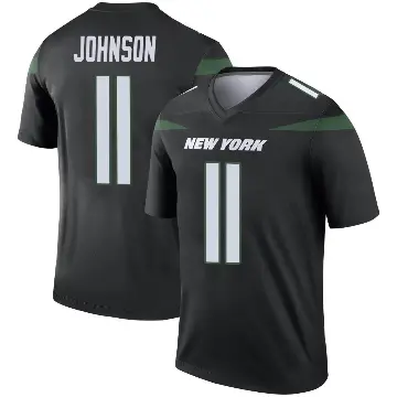 ＃11 Youth Jermaine Johnson Black Legend New York Jets Stealth Color Rush Jersey