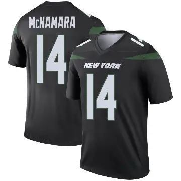 ＃14 Men's Austin McNamara Black Legend New York Jets Stealth Color Rush Jersey