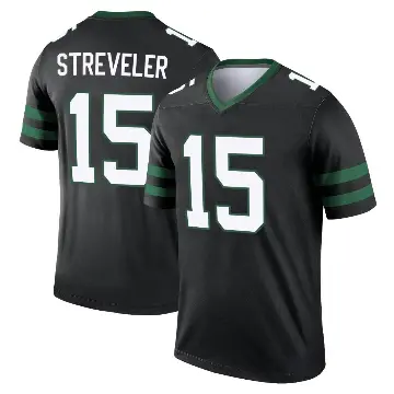 ＃15 Men's Chris Streveler Black Legend New York Jets Legacy Jersey