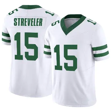 ＃15 Men's Chris Streveler White Limited New York Jets Legacy Vapor F.U.S.E. Jersey