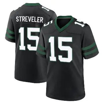 ＃15 Youth Chris Streveler Black Game New York Jets Legacy Alternate Jersey