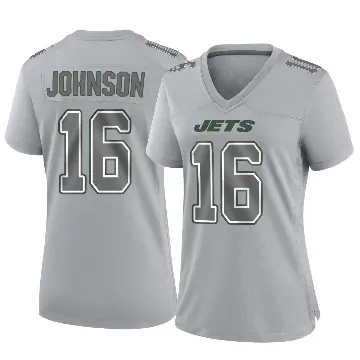 ＃16 Women's Tyler Johnson Gray Game New York Jets Atmosphere Fashion Jersey