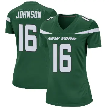 ＃16 Women's Tyler Johnson Green Game New York Jets Gotham Jersey