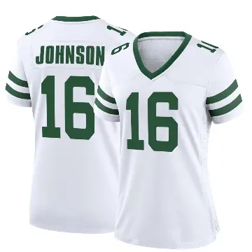 ＃16 Women's Tyler Johnson White Game New York Jets Legacy Jersey