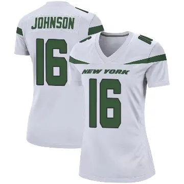 ＃16 Women's Tyler Johnson White Game New York Jets Spotlight Jersey