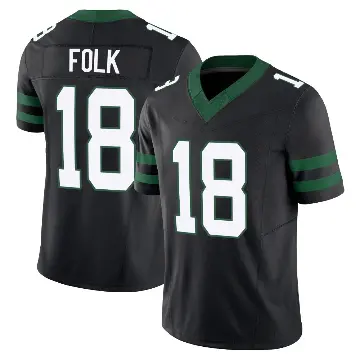 ＃18 Men's Nick Folk Black Limited New York Jets Legacy Alternate Vapor F.U.S.E. Jersey