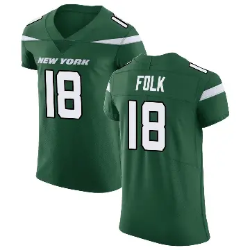 ＃18 Men's Nick Folk Green Elite New York Jets Gotham Vapor Untouchable Jersey