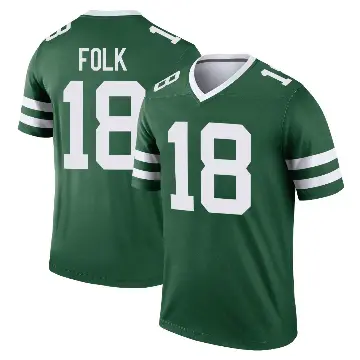 ＃18 Men's Nick Folk Green Legend New York Jets Legacy Jersey
