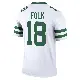 ＃18 Men's Nick Folk White Legend New York Jets Legacy Jersey