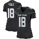 ＃18 Women's Nick Folk Black Game New York Jets Stealth Jersey