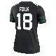 ＃18 Women's Nick Folk Black Legend New York Jets Legacy Jersey