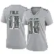 ＃18 Women's Nick Folk Gray Game New York Jets Atmosphere Fashion Jersey