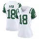 ＃18 Women's Nick Folk White Game New York Jets Classic Alternate Jersey