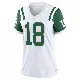 ＃18 Women's Nick Folk White Game New York Jets Classic Alternate Jersey