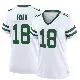 ＃18 Women's Nick Folk White Game New York Jets Legacy Jersey