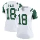 ＃18 Women's Nick Folk White Legend New York Jets Classic Alternate Jersey