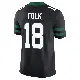 ＃18 Youth Nick Folk Black Limited New York Jets Legacy Alternate Vapor F.U.S.E. Jersey