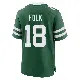 ＃18 Youth Nick Folk Green Game New York Jets Legacy Jersey