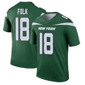 ＃18 Youth Nick Folk Green Legend New York Jets Gotham Player Jersey