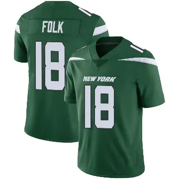 ＃18 Youth Nick Folk Green Limited New York Jets Gotham Vapor Jersey