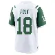 ＃18 Youth Nick Folk White Game New York Jets Classic Alternate Jersey