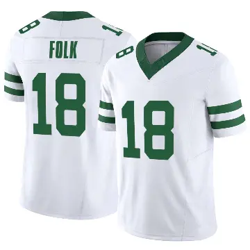 ＃18 Youth Nick Folk White Limited New York Jets Legacy Vapor F.U.S.E. Jersey