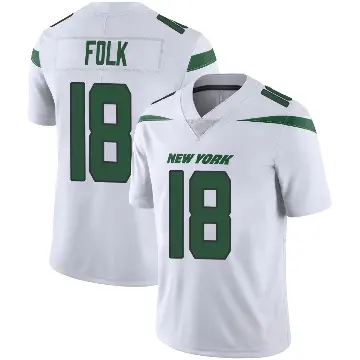 ＃18 Youth Nick Folk White Limited New York Jets Spotlight Vapor Jersey