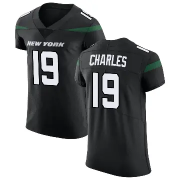 ＃19 Men's Irvin Charles Black Elite New York Jets Stealth Vapor Untouchable Jersey