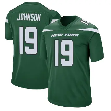 ＃19 Men's Keyshawn Johnson Green Game New York Jets Gotham Jersey