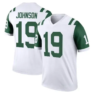 ＃19 Men's Keyshawn Johnson White Legend New York Jets Classic Alternate Jersey