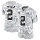 ＃2 Youth Tyrod Taylor Arctic Camo Limited New York Jets 2024 Salute to Service Jersey