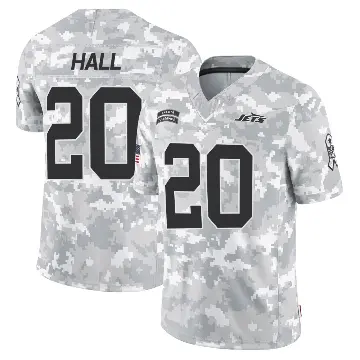 ＃20 Men's Breece Hall Arctic Camo Limited New York Jets 2024 Salute to Service Jersey