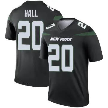 ＃20 Men's Breece Hall Black Legend New York Jets Stealth Color Rush Jersey