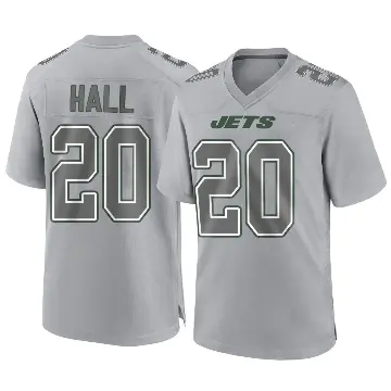 ＃20 Youth Breece Hall Gray Game New York Jets Atmosphere Fashion Jersey