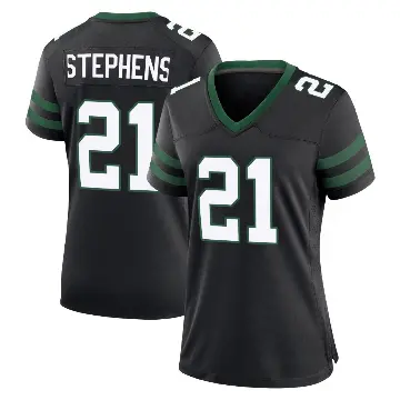 ＃21 Women's Brandon Stephens Black Game New York Jets Legacy Alternate Jersey