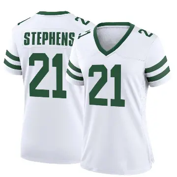＃21 Women's Brandon Stephens White Game New York Jets Legacy Jersey