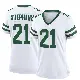 ＃21 Women's Brandon Stephens White Game New York Jets Legacy Jersey
