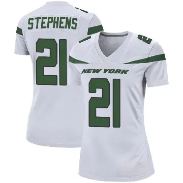 ＃21 Women's Brandon Stephens White Game New York Jets Spotlight Jersey