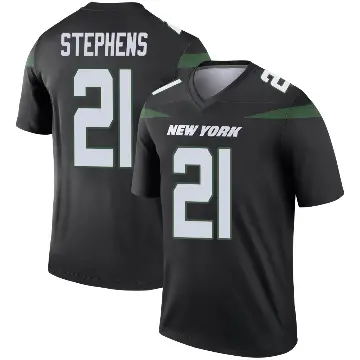 ＃21 Youth Brandon Stephens Black Legend New York Jets Stealth Color Rush Jersey