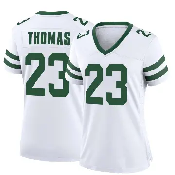 ＃23 Women's Azareye'h Thomas White Game New York Jets Legacy Jersey