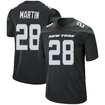 ＃28 Men's Curtis Martin Black Game New York Jets Stealth Jersey