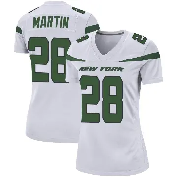 ＃28 Women's Curtis Martin White Game New York Jets Spotlight Jersey
