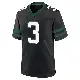 ＃3 Men's Jordan Travis Black Game New York Jets Legacy Alternate Jersey