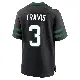＃3 Men's Jordan Travis Black Game New York Jets Legacy Alternate Jersey