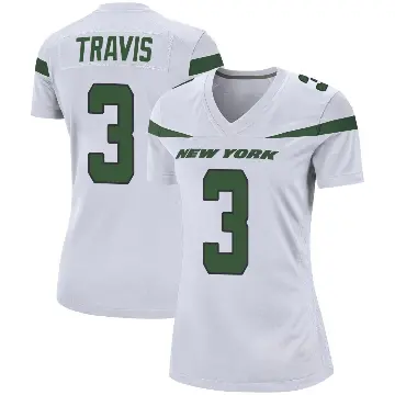 ＃3 Women's Jordan Travis White Game New York Jets Spotlight Jersey