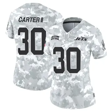 ＃30 Women's Michael Carter II Arctic Camo Limited New York Jets 2024 Salute to Service Jersey