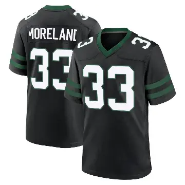 ＃33 Men's Jimmy Moreland Black Game New York Jets Legacy Alternate Jersey
